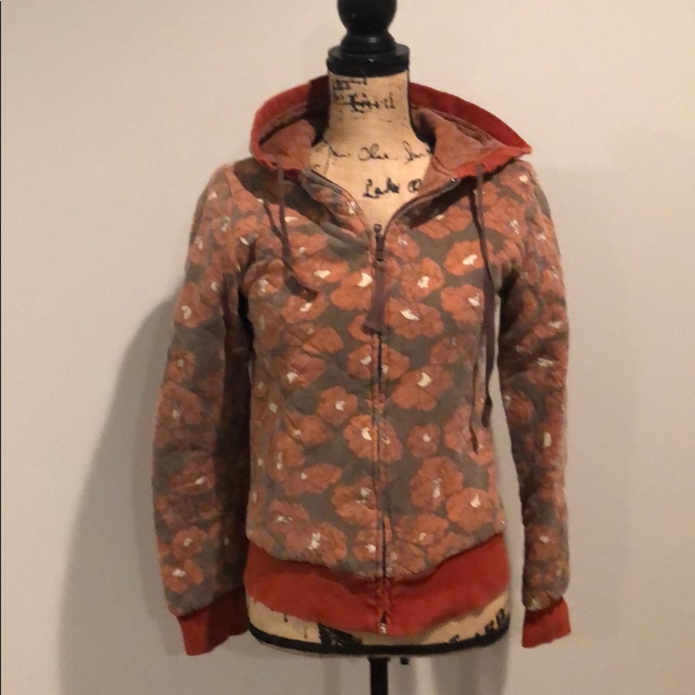 Billabong Reversible Quilted Hoodie Faded Look